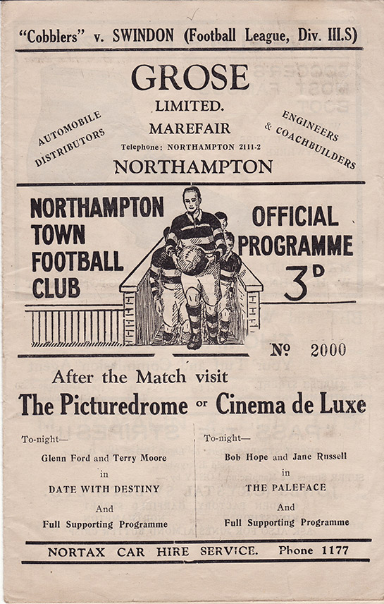 <b>Saturday, January 21, 1950</b><br />vs. Northampton Town (Away)